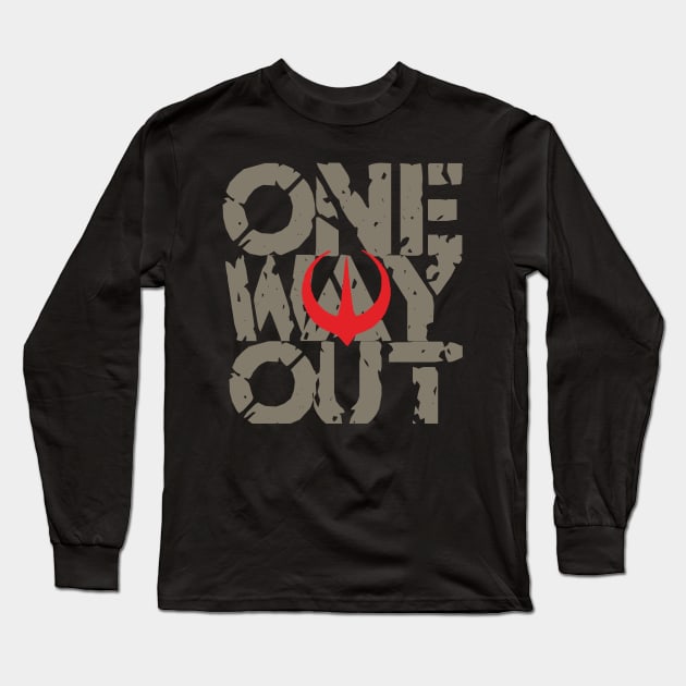 One Way Out Long Sleeve T-Shirt by Heaze Tees